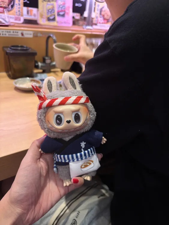 拉布布娃衣labubu一代马卡龙寿司先生装不含娃