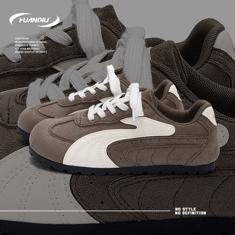 环球咖啡百搭德训鞋女款2025新款爆款休闲轻便板鞋秋季软底小白鞋