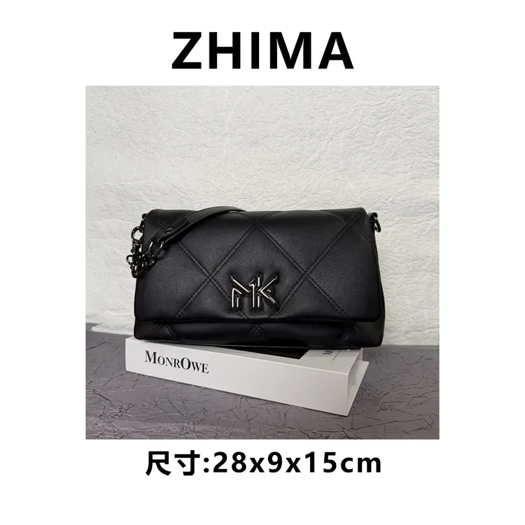 芝麻集】品牌MANDYKARENY新款女包FES-6165-黑色腋下斜挎单肩百搭