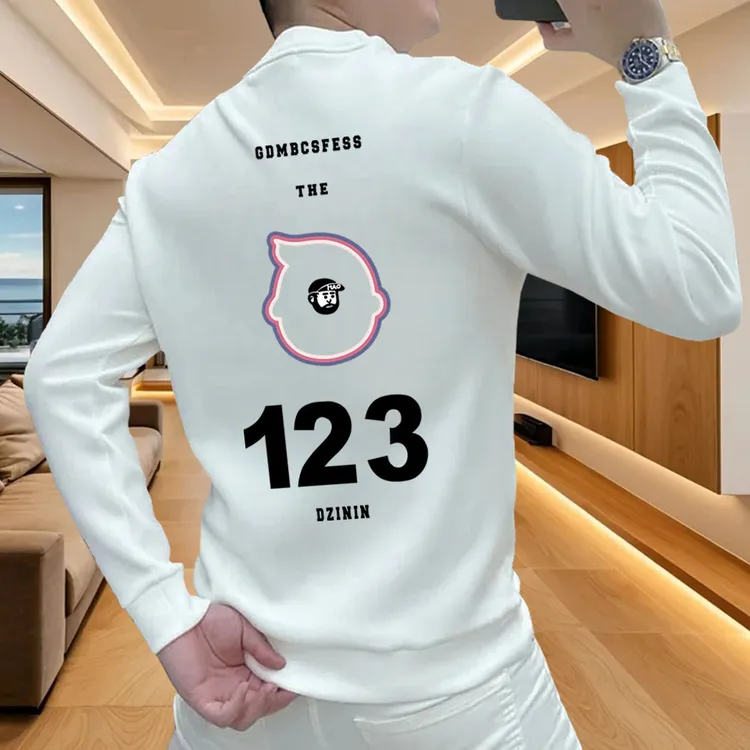 卫衣秋季修身型男装不起球印花秋冬休闲上衣帅气长袖男士春秋时尚