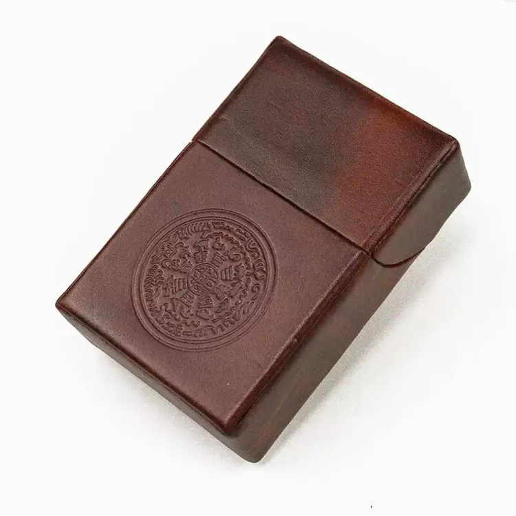 2025新款头层牛皮烟盒复古收纳烟包男士烟包牛皮材质整包带壳装入