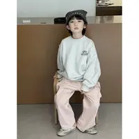 YJ403081-1新款儿童淡青色不加绒卫衣