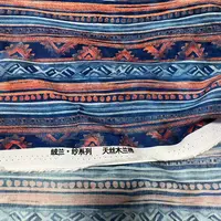 【绒兰】天丝木兰棉布料 294号 藏青条纹