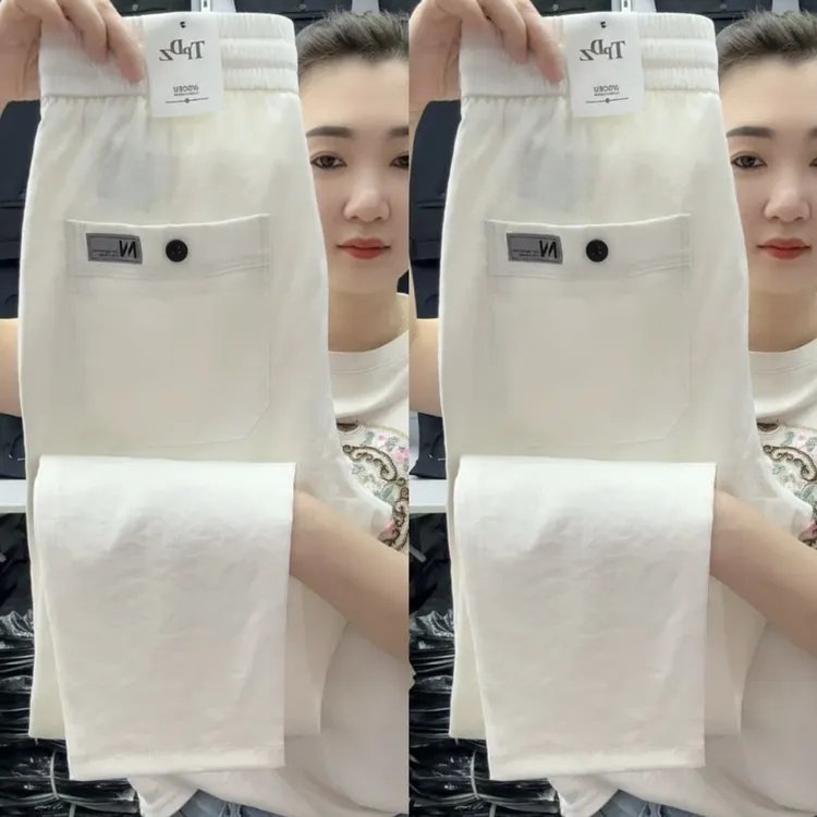 2025年新款夏季薄款棉麻休闲裤男士百搭简约透气宽松直筒小脚裤潮