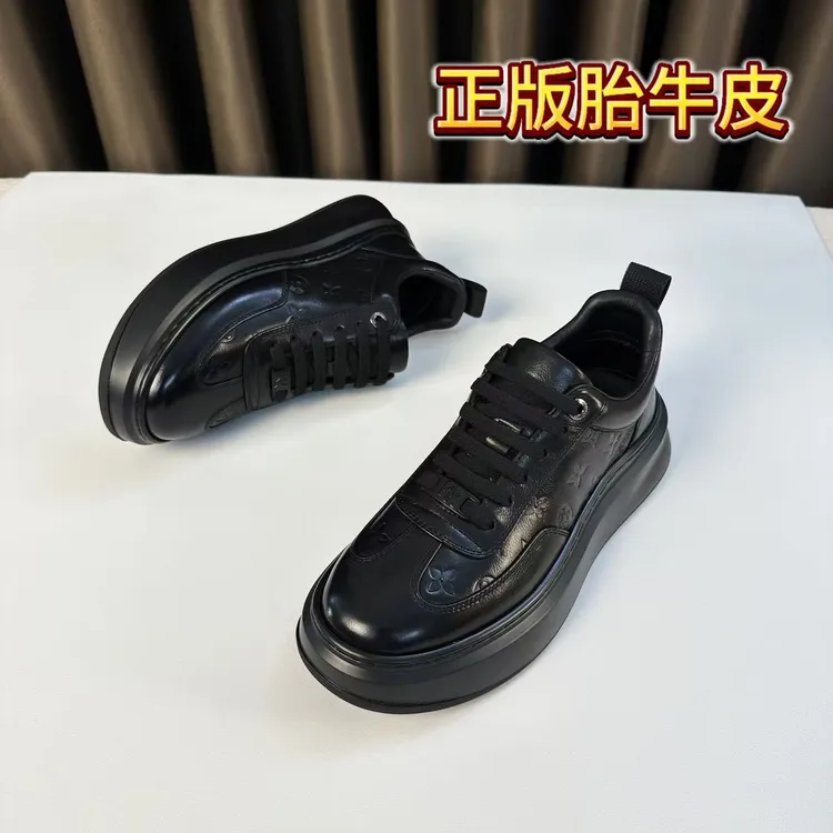 秋冬新款男士休闲皮鞋时尚正装皮鞋轻奢真皮男士皮鞋