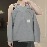  【鸭梨童品】秋冬加厚加绒季韩版运动长袖宽松灰色卫衣yL20212