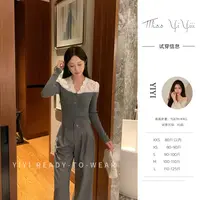 【温莎格雷】<YiYiii>小个子时尚气质上衣百搭显瘦高腰长裤