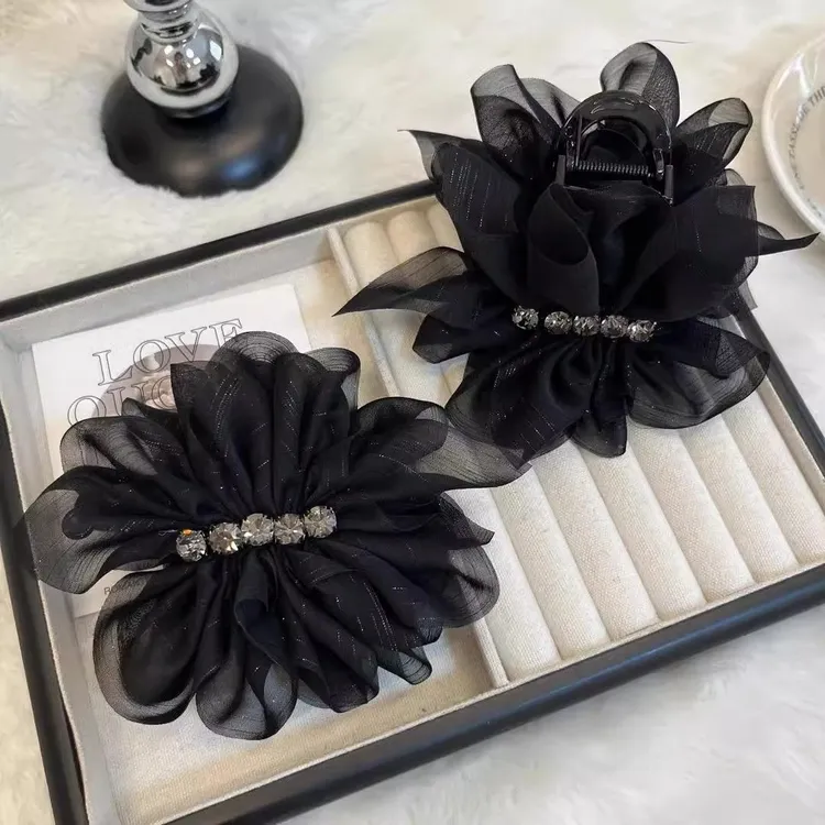 韩系香蕉夹轻奢款蝴蝶结网红简约抓夹气质优雅发夹发饰头饰新款