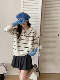 漫-韩系高品质条纹毛衣727