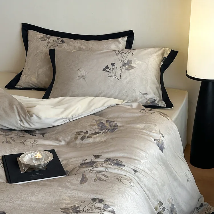 长绒棉全棉四件套数码印花柔软高级感亲肤轻奢美式四季床品