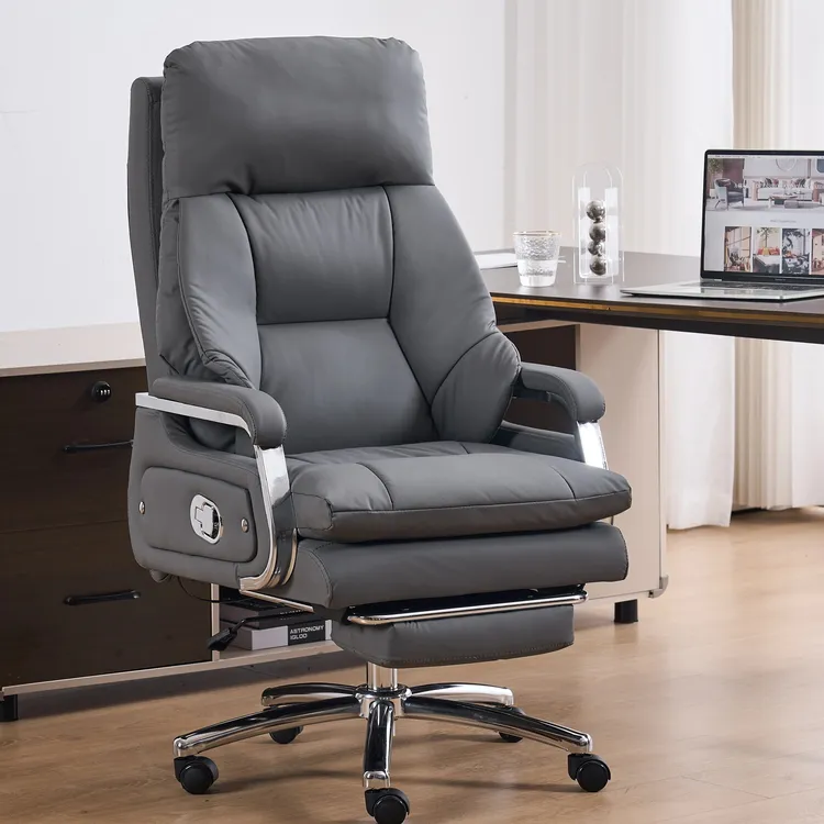 真皮老板椅可躺办公室座椅舒适电脑椅家用办公椅子升降转椅大班椅