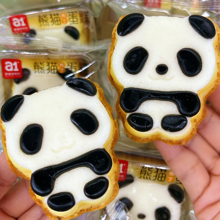 a1熊猫猫爪布丁蛋糕学生儿童早餐面包食品独立小包装点心零食好吃