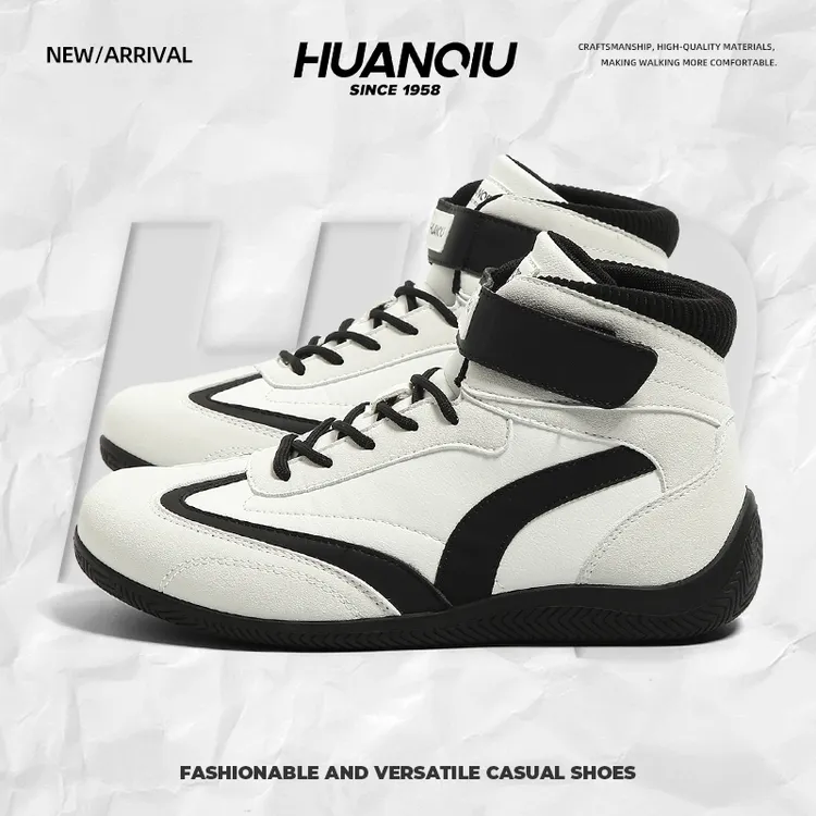 双11好物环球高帮德训鞋子男款秋冬赛车鞋增高男鞋百搭运动板鞋子