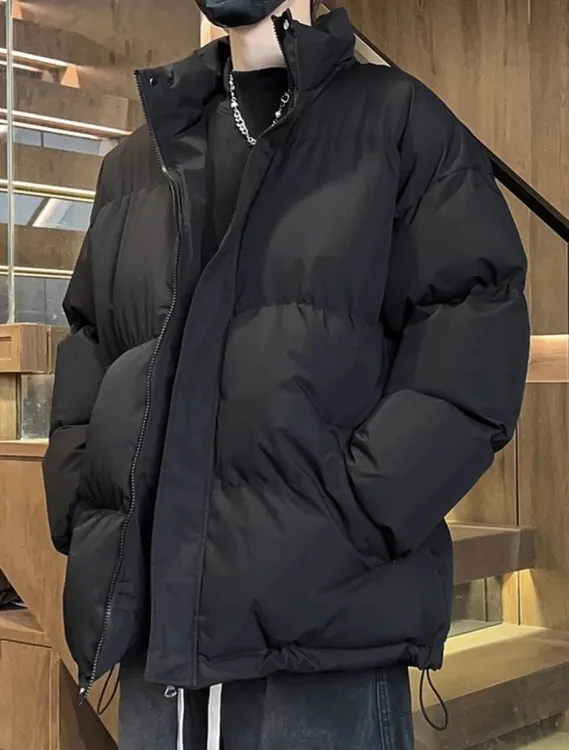 2025新款秋冬大码300斤男款棉袄潮流情侣ins百搭棉服立领保暖外套