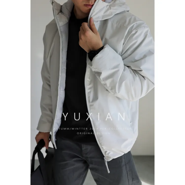 【3M新雪丽绒棉】轻盈暖绒棉服连帽保暖外套蓬松休闲商务男士冬季