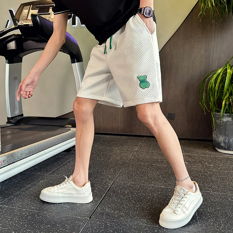 小熊短裤男士夏季薄款2025新款爆款休闲五分夏天沙滩中马裤子外穿