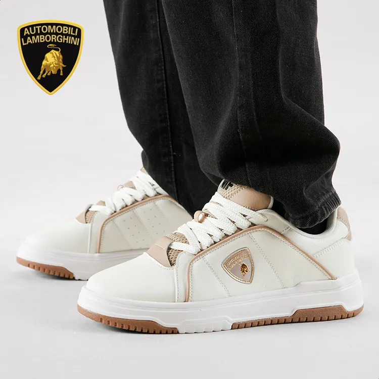 Lamborghini/兰博基尼交叉绑带包裹性板鞋休闲鞋情侣透气步鞋男士