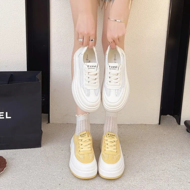 厚底增高小白鞋女款2025新款今年流行爆款板鞋百搭户外耐磨板鞋