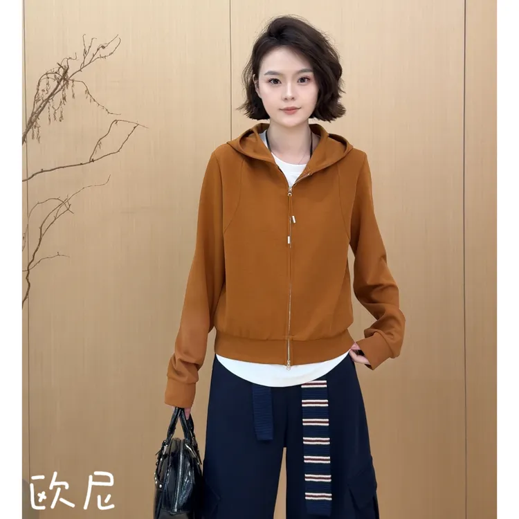 欧尼私服【双拉链连帽卫衣】2025秋季长袖百搭宽松上衣2509C6001