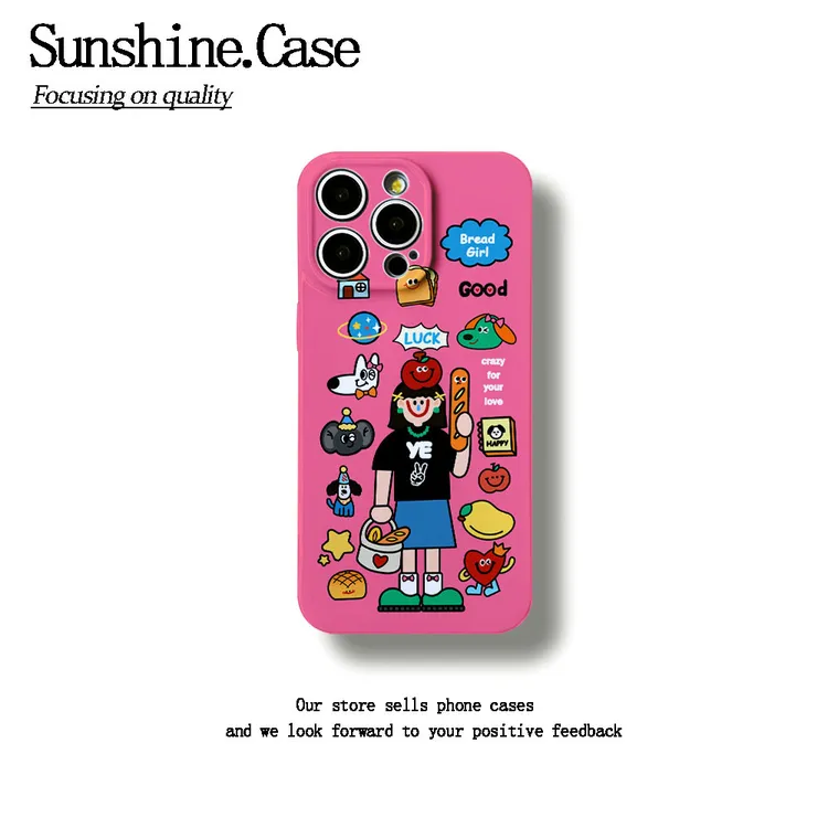 酷女孩菲林软壳适用苹果oppo华为vivo小米荣耀创意手机壳防摔