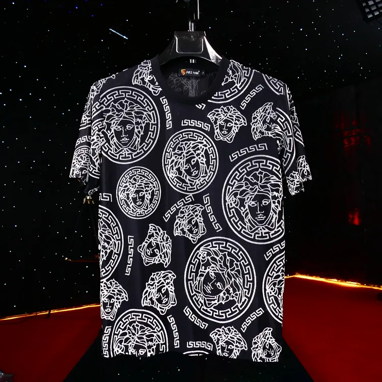 【设计】莱卡银光 丝绒提花 奢华短袖圆领T恤