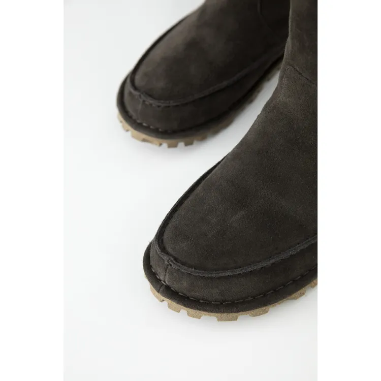 BAYBERY老贝雪地靴*手缝线圆头保暖冬时尚中筒靴DD4J1424-10/15