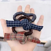 L593红色蓝色打结两个发绳圈