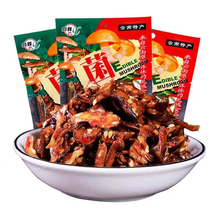 云南特产合鑫鸡枞牛肝菌干巴鸡枞腿麻辣零食小吃即食用菌菇野生菌