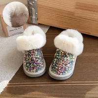 【繁星之礼】女童雪地靴加厚亮闪闪防滑雪地棉软底毛毛棉靴公主棉鞋