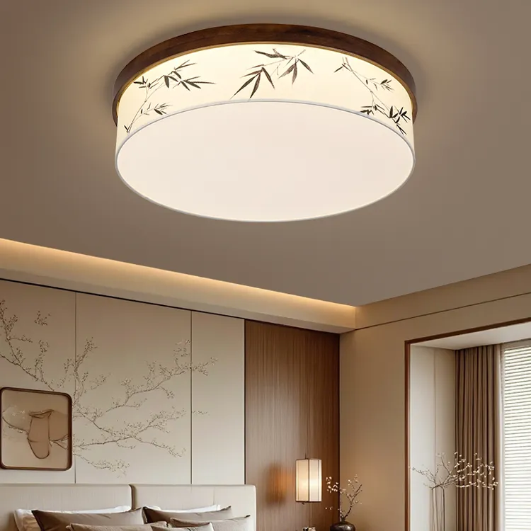 东方宋代美学吸顶灯客厅卧室餐厅书房茶室灯具中古禅意侘寂风布艺