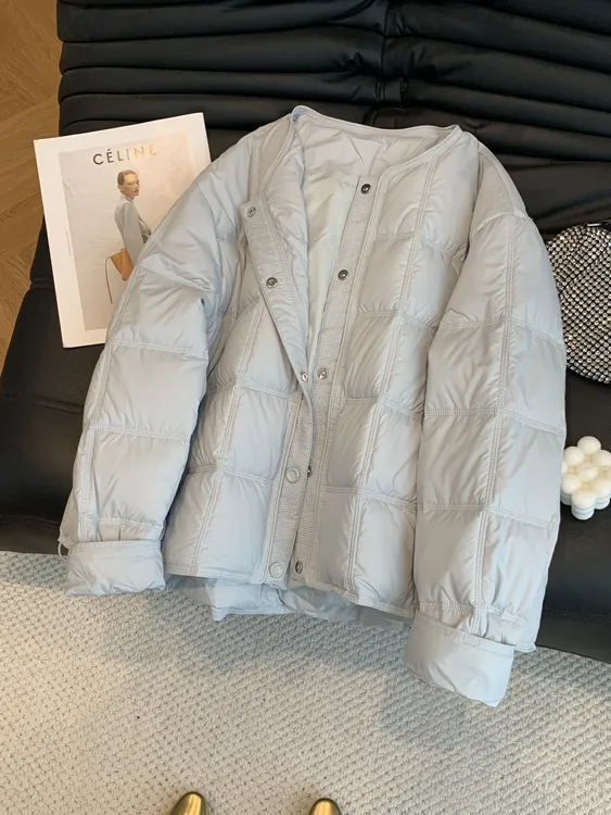 糖果色圆领轻薄短款棉服2025秋冬女百撘显瘦不臃肿轻薄保暖外套