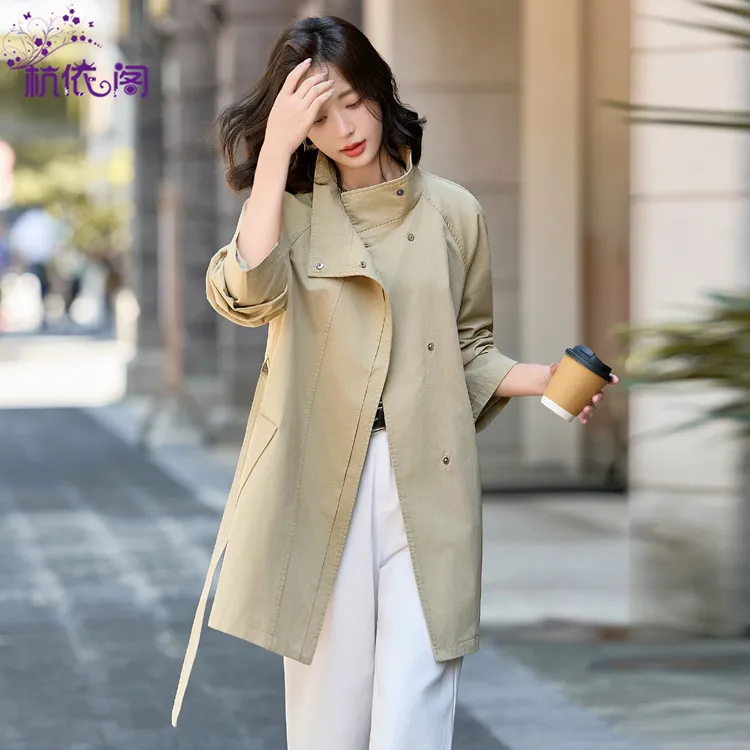 短款风衣女2025秋季新款小个子气质韩版宽松休闲洋气立领早秋外套