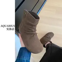 【AQUARIUS 】（时尚部落）复古堆堆短靴6612-50