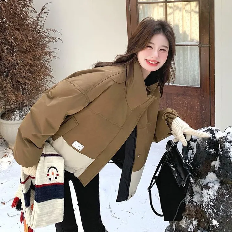 大牌断码今年流行两面穿短款羽绒服2025新款女冬超好看小个子加厚
