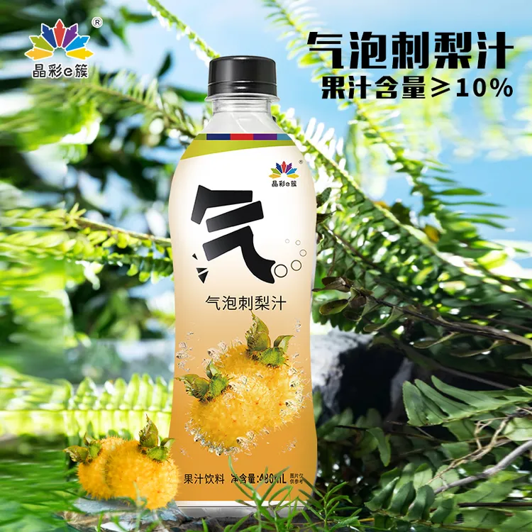 晶彩e簇气泡刺梨汁夏日必备网红饮品气泡水夏天解渴办公室饮料