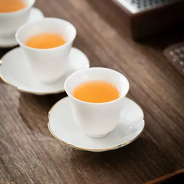 羊脂玉茶杯垫茶托茶具配件茶道茶具配件茶道茶具配件茶道茶具配件