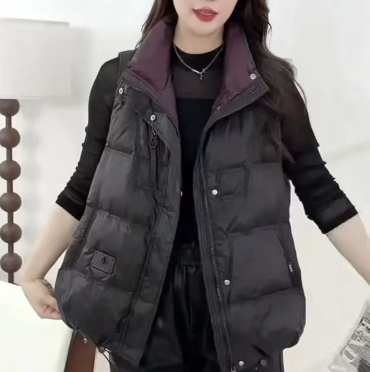 2025新款简约显瘦休闲大码羽绒马甲