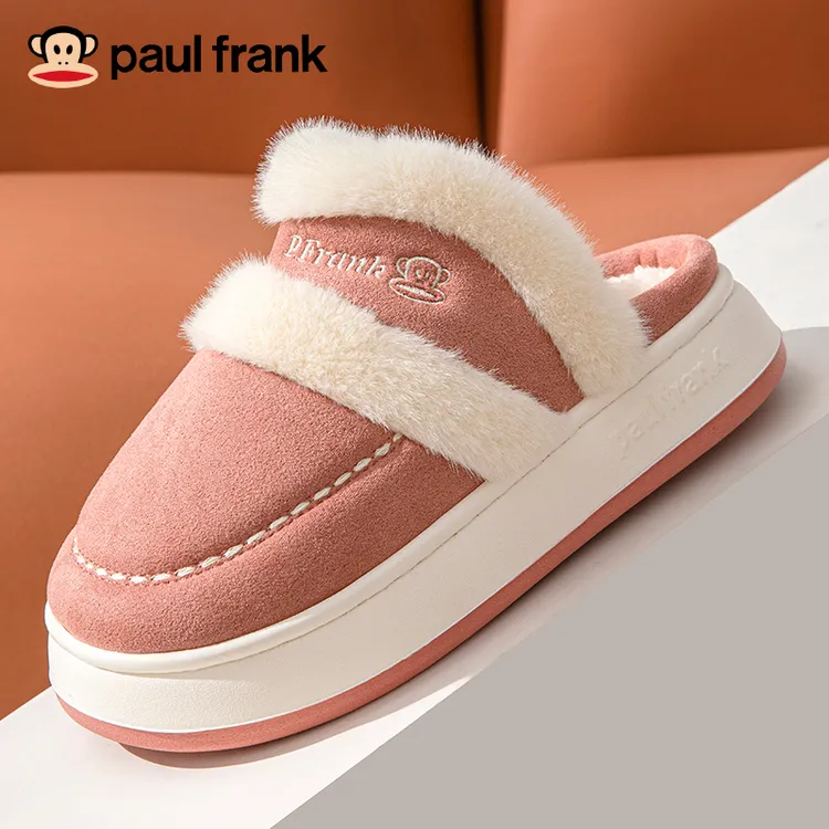 大嘴猴2025棉拖鞋女冬季全包跟毛绒保暖情侣室内家居拖鞋家用冬天