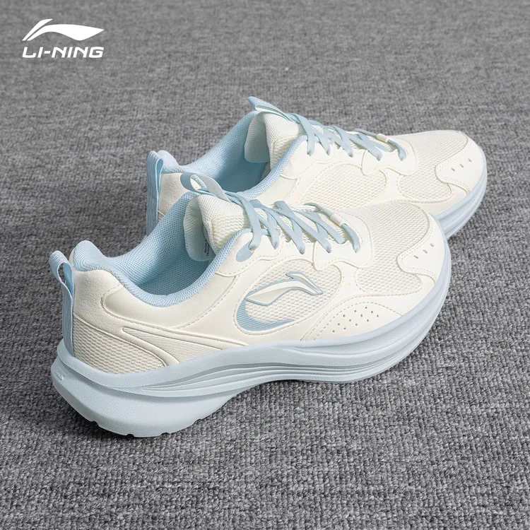 李宁轻风v2跑步鞋女鞋低帮网面透气百搭休闲跑鞋低帮轻便运动鞋子