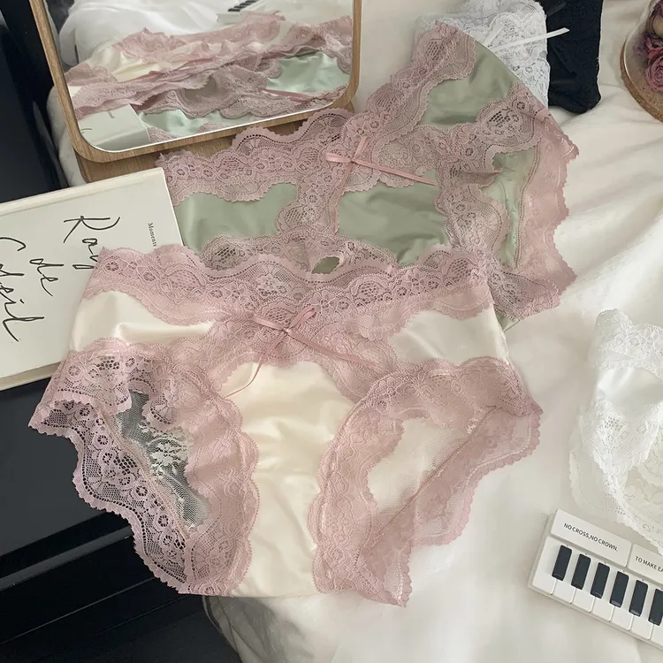 『Black』法式纯欲风少女内裤性感漂亮蕾丝透气低腰三角裤女性
