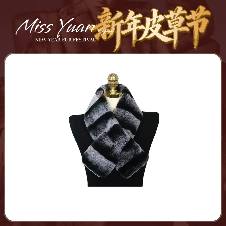 秋冬季毛绒双面加厚保暖围巾 12846