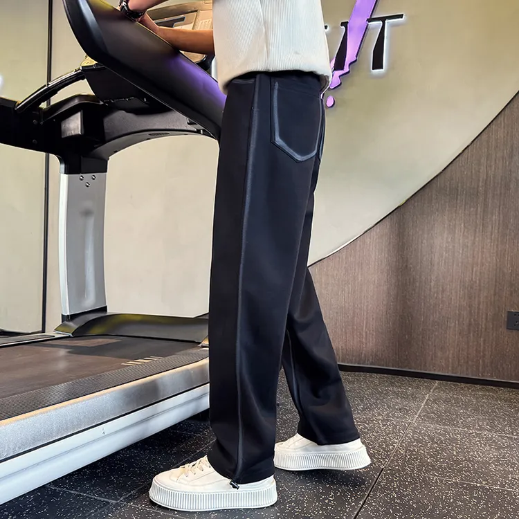 裤子男高级感2025春秋款美式复古直筒休闲裤卫裤宽松运动阔腿裤