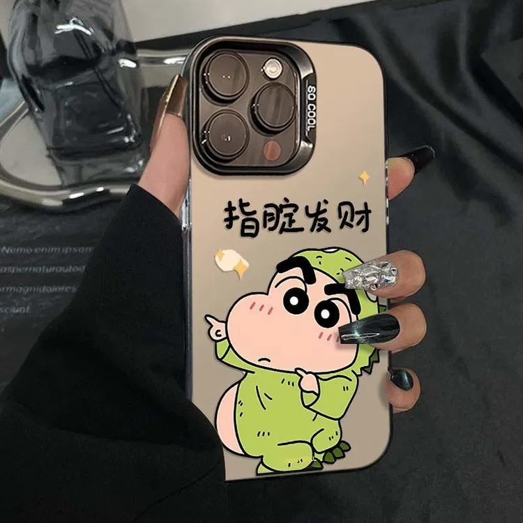彩银蜡笔小新适用苹果16ProMax手机壳15Pro苹果iPhone17男14女13P