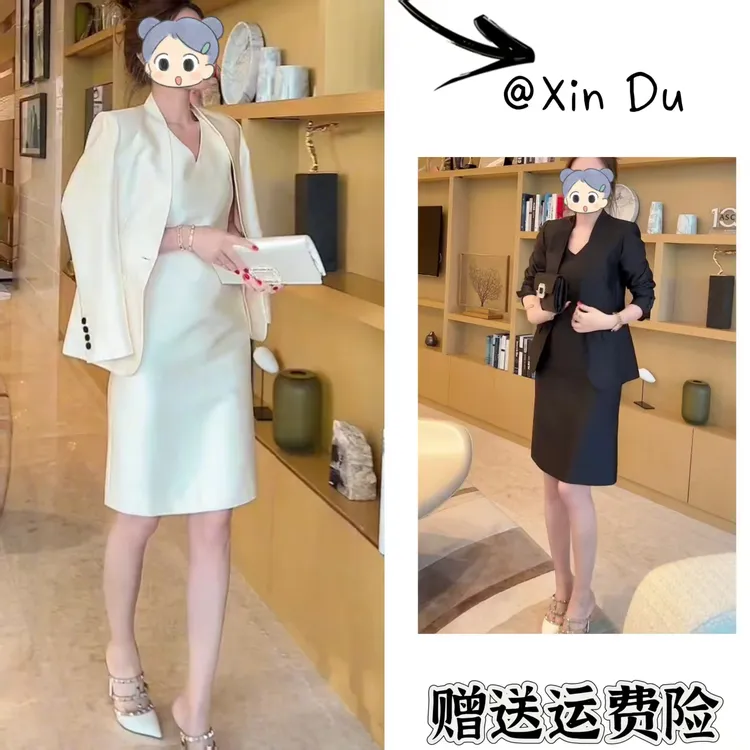 2025秋季新款时尚显瘦气质女士网红洋气两件套百搭款D22168