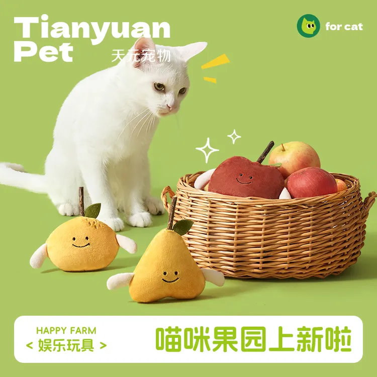 天元宠物水果玩具猫狗玩具磨牙毛绒幼犬耐咬解闷狗宠物玩具