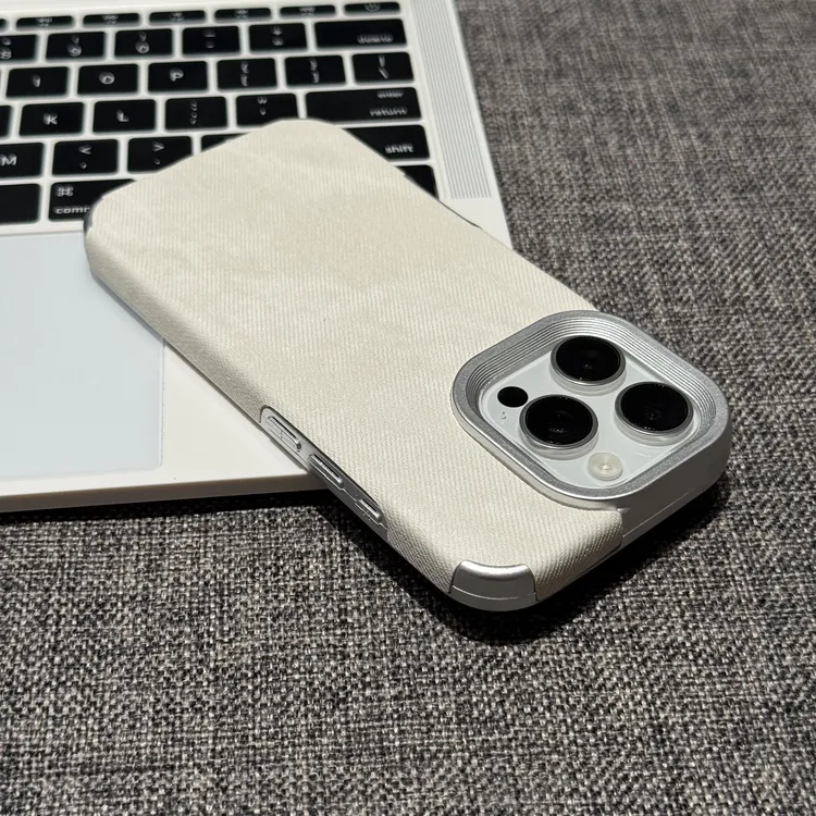 高级磨砂电镀牛仔纹适用iPhone16手机壳苹果15/14/13pro软12/11套