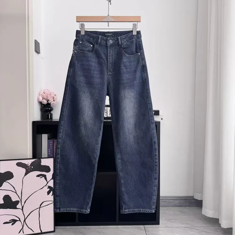 2025冬季男士小弯刀窄版加绒微弹牛仔裤痞帅时尚百搭8231P