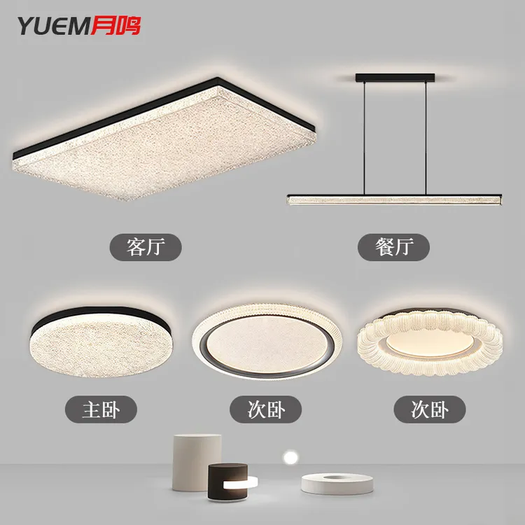 轻奢意式客厅吸顶灯现代简约大气2025新款全光谱全屋套餐树脂灯具