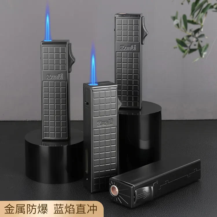 2025火爆款金属防风直冲充气打火机简约加厚耐用商务送男友礼物
