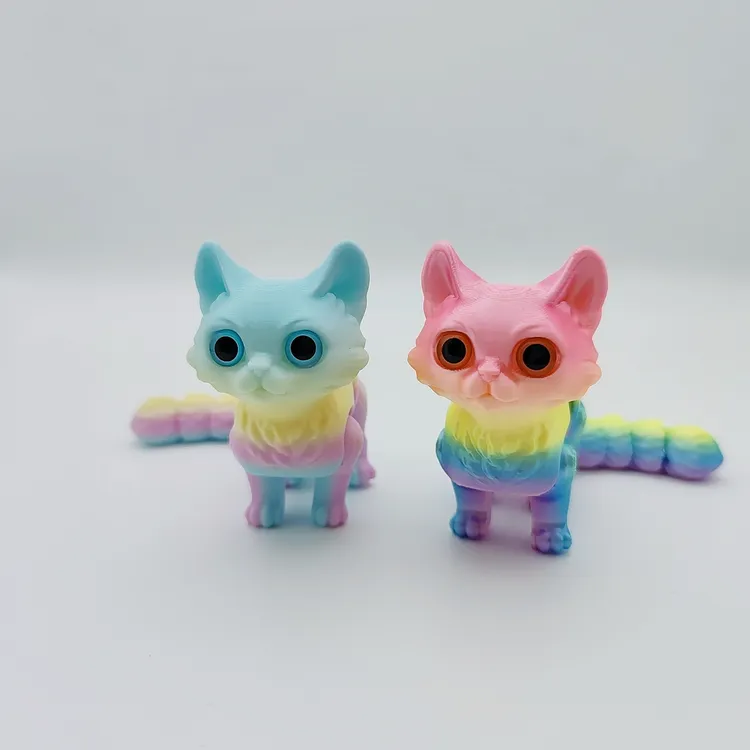 3D打印爆款关节可动小猫咪造型礼物玩具模型摆件